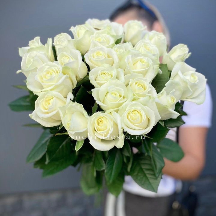 Голландские розы белые 25 в Йошкар-Оле