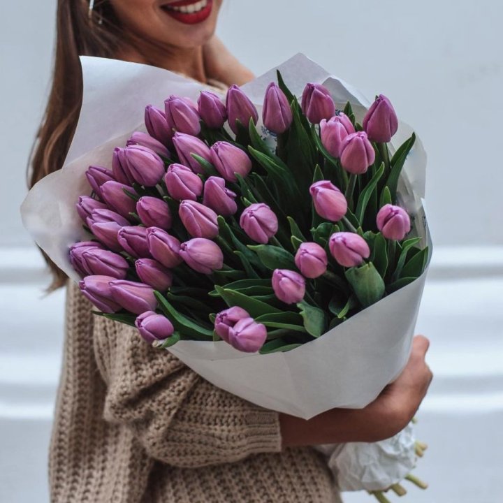 39 сиреневых тюльпанов в Йошкар-Оле