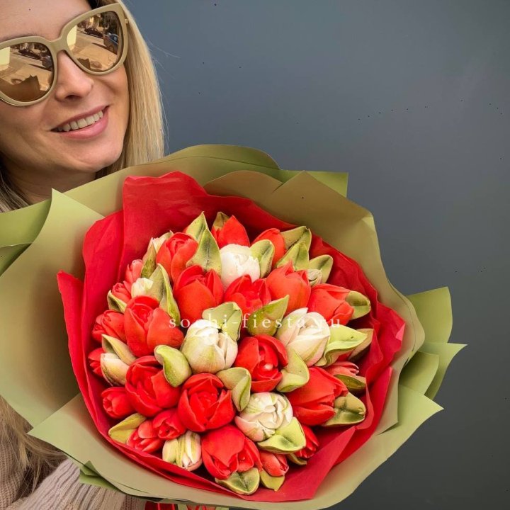 Зефирный букет из тюльпанов в Йошкар-Оле